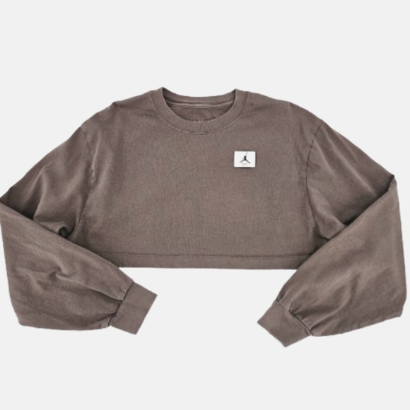 Jordan Flight Long Sleeve Loose Fit Crop Top - Picture 4 of 14